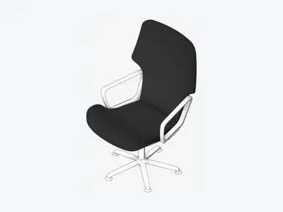 Chair - Office - Worksmart - High Back Low-poly 3D model