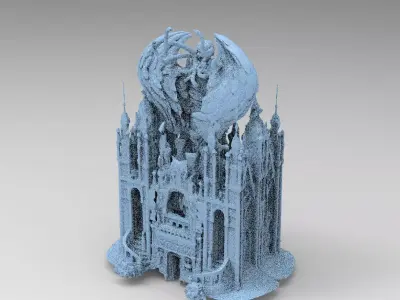 Dark Ancient Holy Temple  3D model