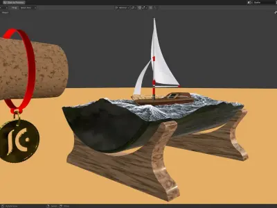 Boat In A Bottle 3D model
