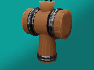 Stylized Hammer Low Poly Game Ready PBR Low-poly 3D model