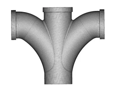 Transparent Fitting Double Bend Y 3D model