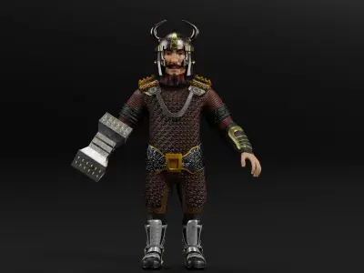 Dwarf Low-poly 3D model