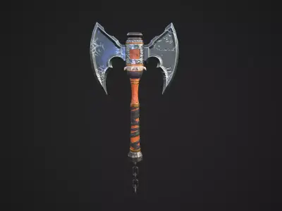 lowpoly axe gaming weapon  Free low-poly 3D model