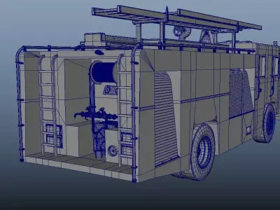 Fire Truck 3d Model 3D model