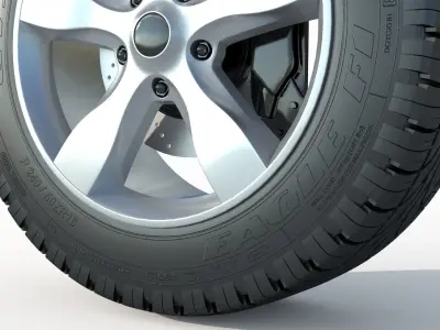 wheel Rim Tire 4 3D model