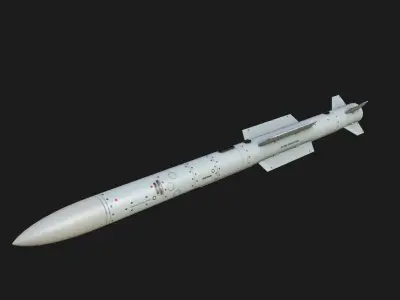 RVV-SD Air-to-air missile R-77 R77M Adder Low-poly 3D model
