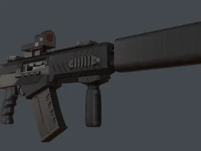 Fostech Origin 12 modern tactical shotgun Low-poly 3D model