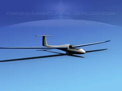 Venture Sailplane Low-poly 3D model purchase