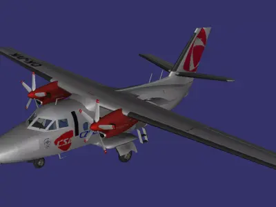 Let L410 Turbolet Free low-poly 3D model