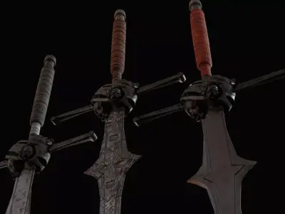 Death Knight Longsword Low-poly 3D model