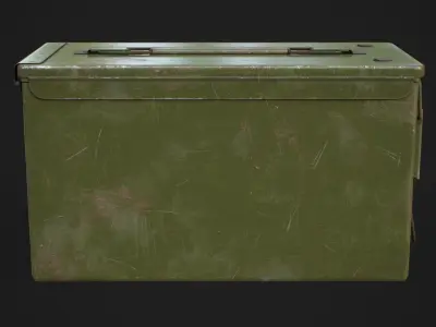  Ammo box 4A Low-poly 3D model