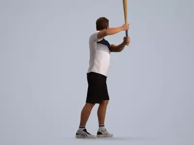 00566Omar004 - Adult Middle Eastern man exercising in summer 3D model