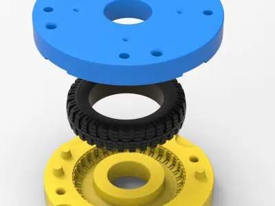 Mold for diecast tire 6 Scale 1 to 10 and 1 to 14 and 1 to 25 3D print model