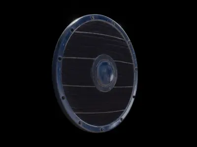 Round Shield 3D Model Low-poly 3D model