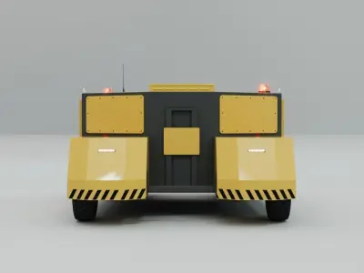 Electric Maneuver-Shunting Vehicle - Railway and Road 3D model