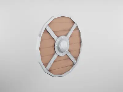 Viking Shield Stylized Low-poly 3D model