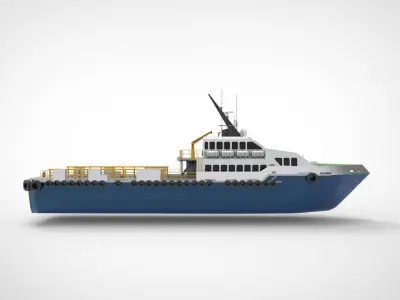 Crew boat offshore 3D model