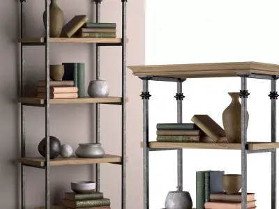 RETRO OAK RACK 3D model