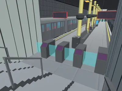 9t5 Low Poly Subway Low-poly 3D model