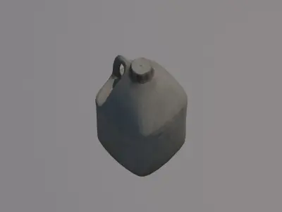 Canister jug of water Low-poly 3D model
