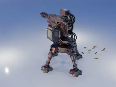 Automatic turret 3D model purchase