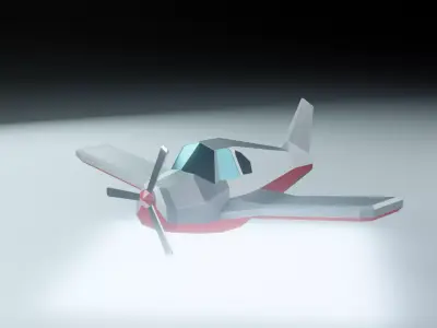 Low-poly 3D model of Aircraft Free low-poly 3D model