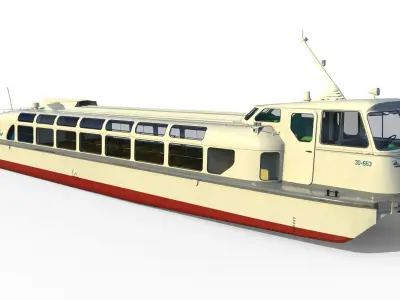 River bus project 946 Zarya 3D model