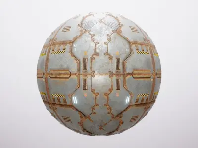 PBR Sci-Fi Spaceship Texture 62 Low-poly 3D model