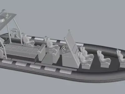 Military RIB 3D print model