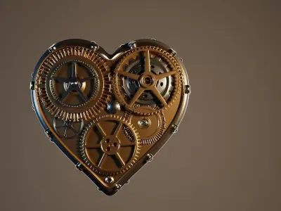 Steampunk heart 3D model