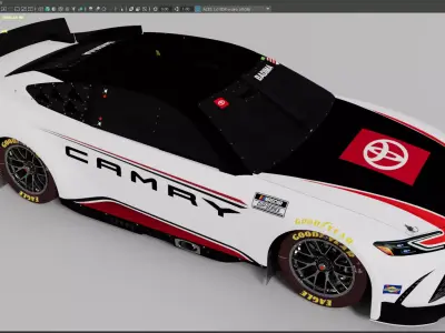 Toyota Camry XSE Maya and Blender file Low-poly 3D model