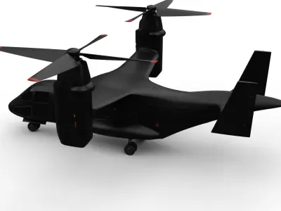 Vtol helicopter aircraft 3D model
