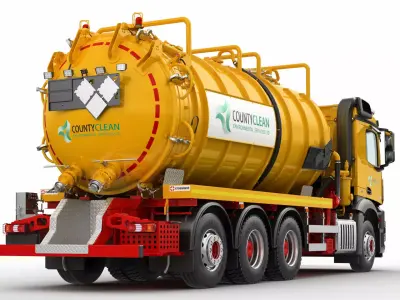 Mercedes Arocs 8X4 Vacuum Truck 3D model