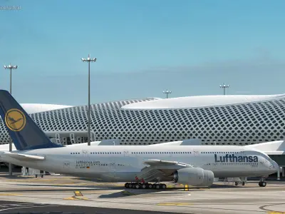  Airport Infrastructure With Aircraft 