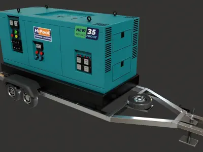 Generator Trailer Mounted 1A 3D model