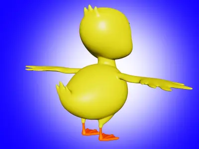 Duck 3d model  Cartoon  style high quality  Low-poly 3D model