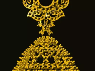 jumka golden ornament 3D print model get