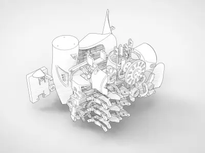 Robot arm with complete parts 3D model