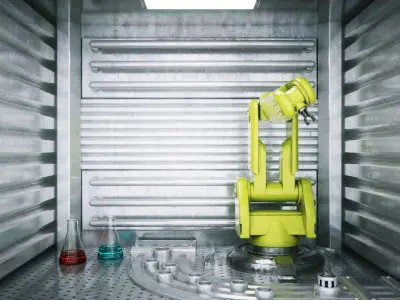 Industrial Machine in Laboratory Low-poly 3D model