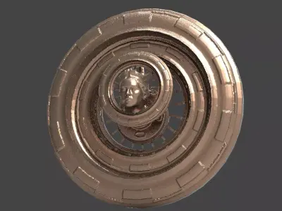 Ancient Alien Star Ring Statue 8 3D model