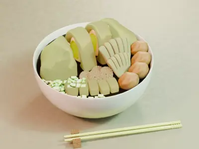 Pempek 3D model