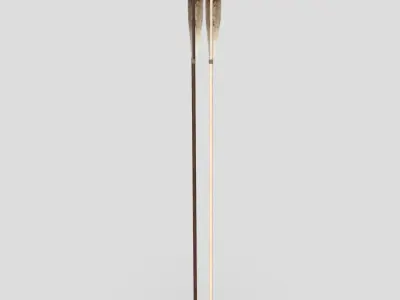 Wooden Arrow 1 Low-poly 3D model