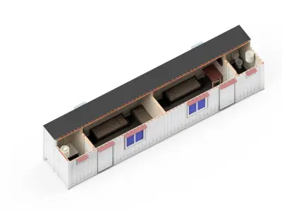 Container house 3D print model purchase