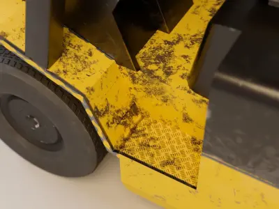 Industrial Counterbalance Forklift Low-poly 3D model purchase