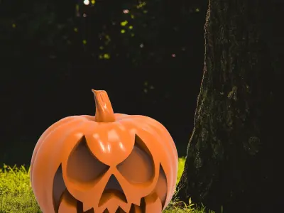 Holloween scary pumpkins pack of 6  3D print model