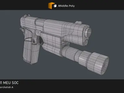 1911 MEU SOC Low-poly 3D model