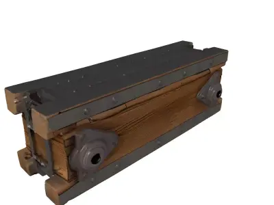 Rustic Wooden Industrial Structure Part 3D model