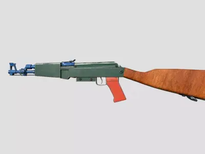 cartoon ak47 toy model 3D model
