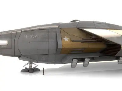 Transport spaceship Low-poly 3D model purchase