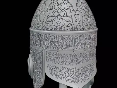 Ottoman Imperial Guard War Helmet  Highly Detailed 3D Model 3D print model
